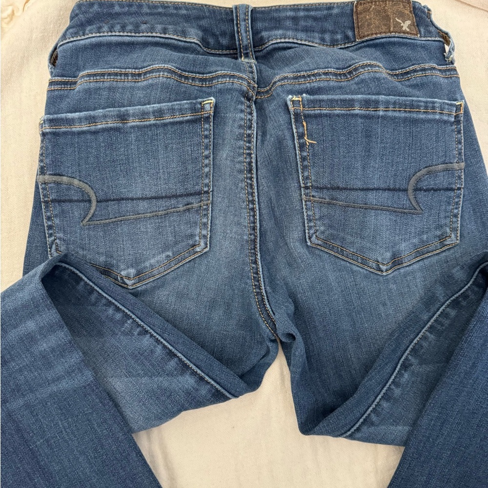 American Eagle Outfitters Women's Dark Blue Skinny Jeans